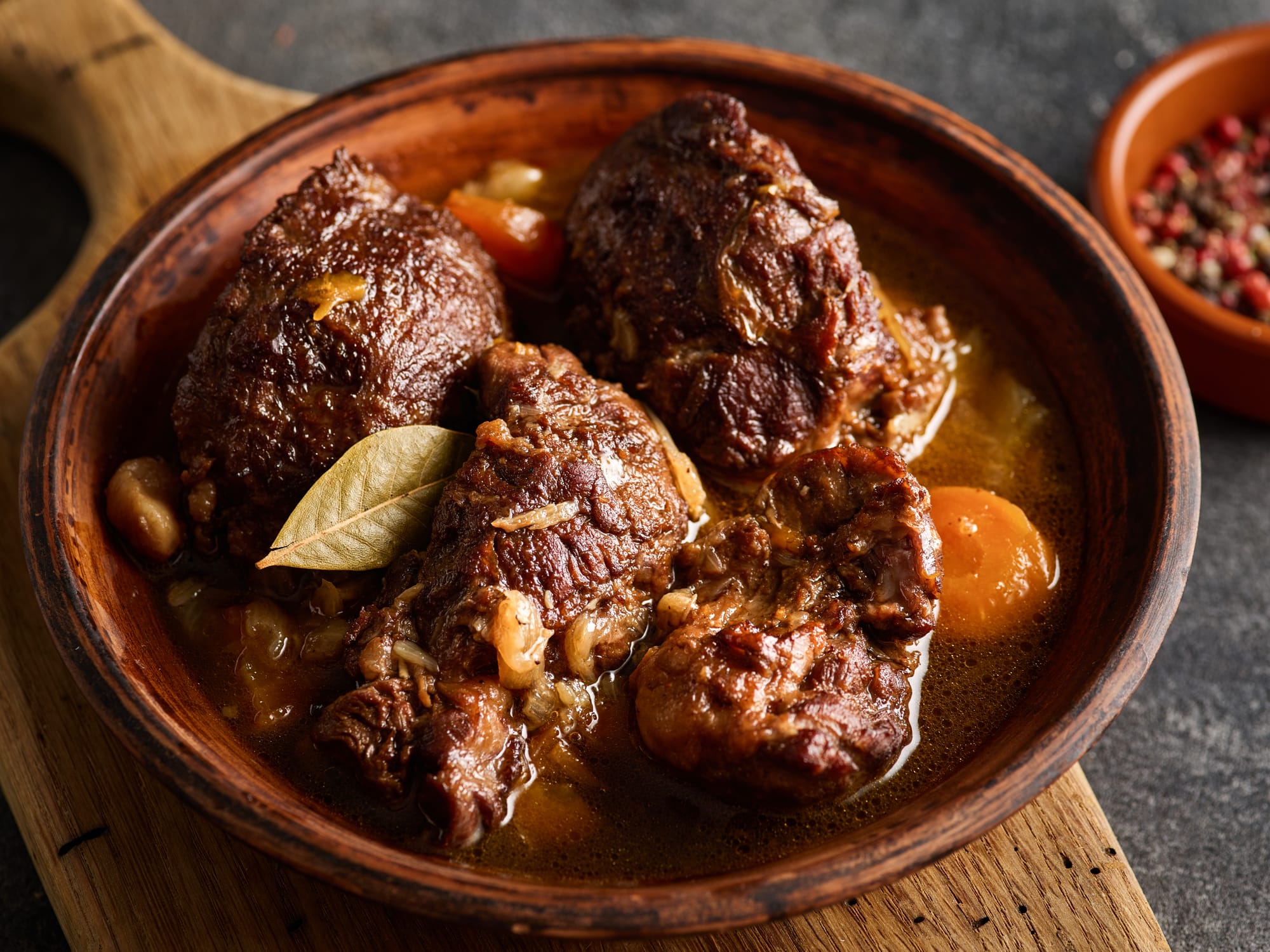 Slow Cooker Spanish Pork Cheeks Braised with Beans