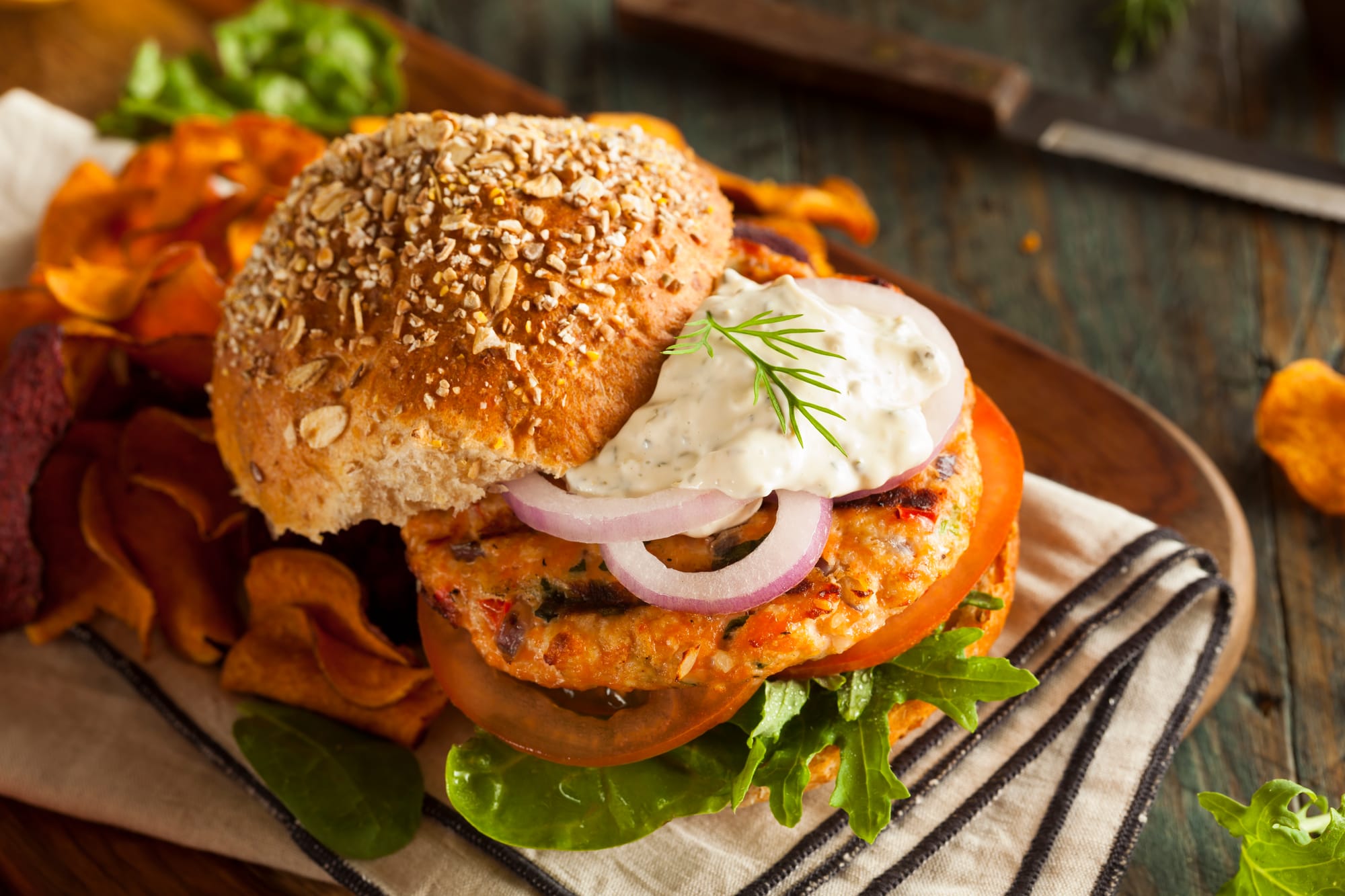 Salmon and Dill Burgers