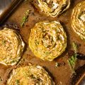 Roast Hispi Cabbage with Garlic Crumb Festive Side
