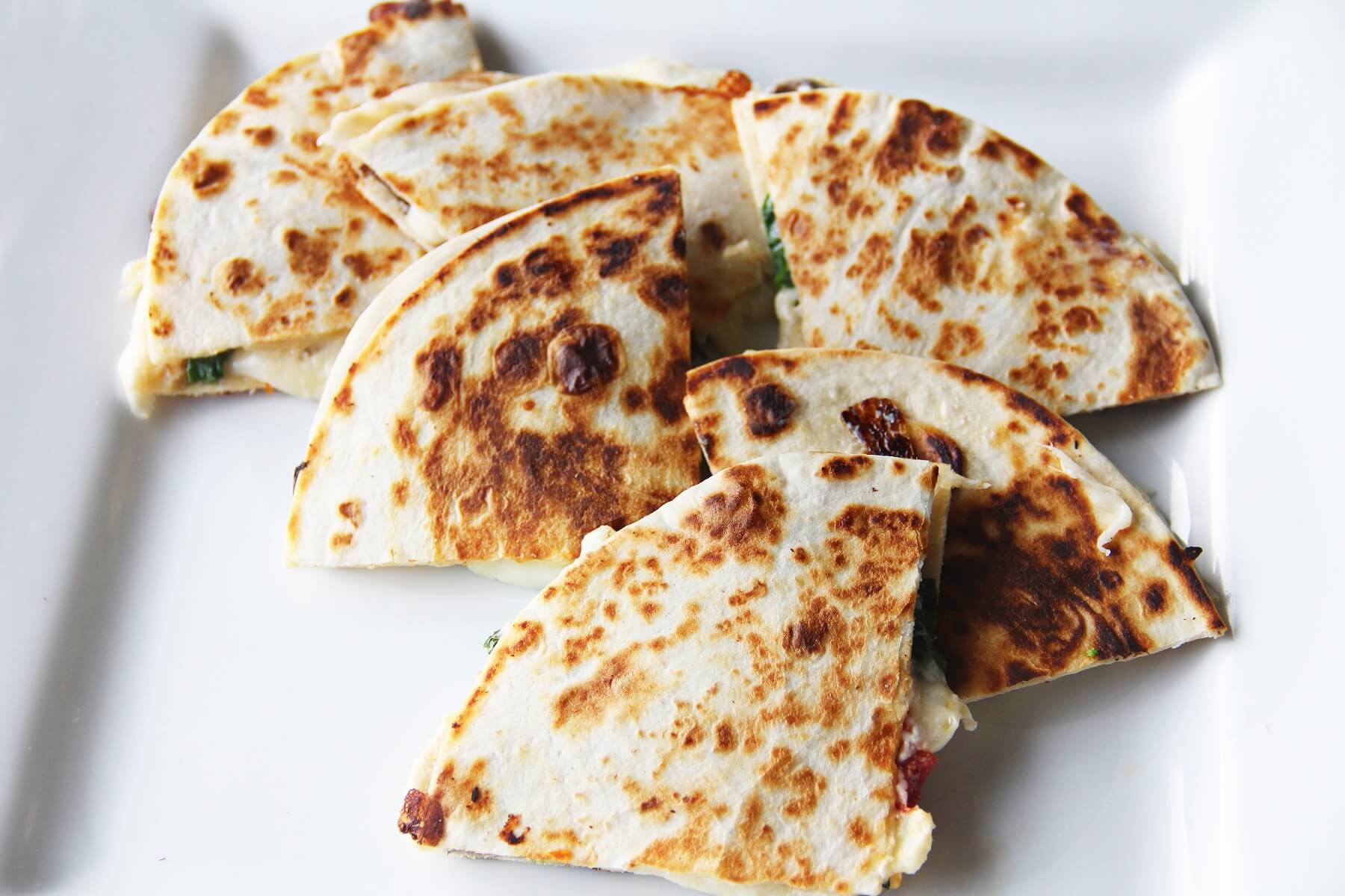 Spinach and Goats’ Cheese Picnic Quesadillas Recipe