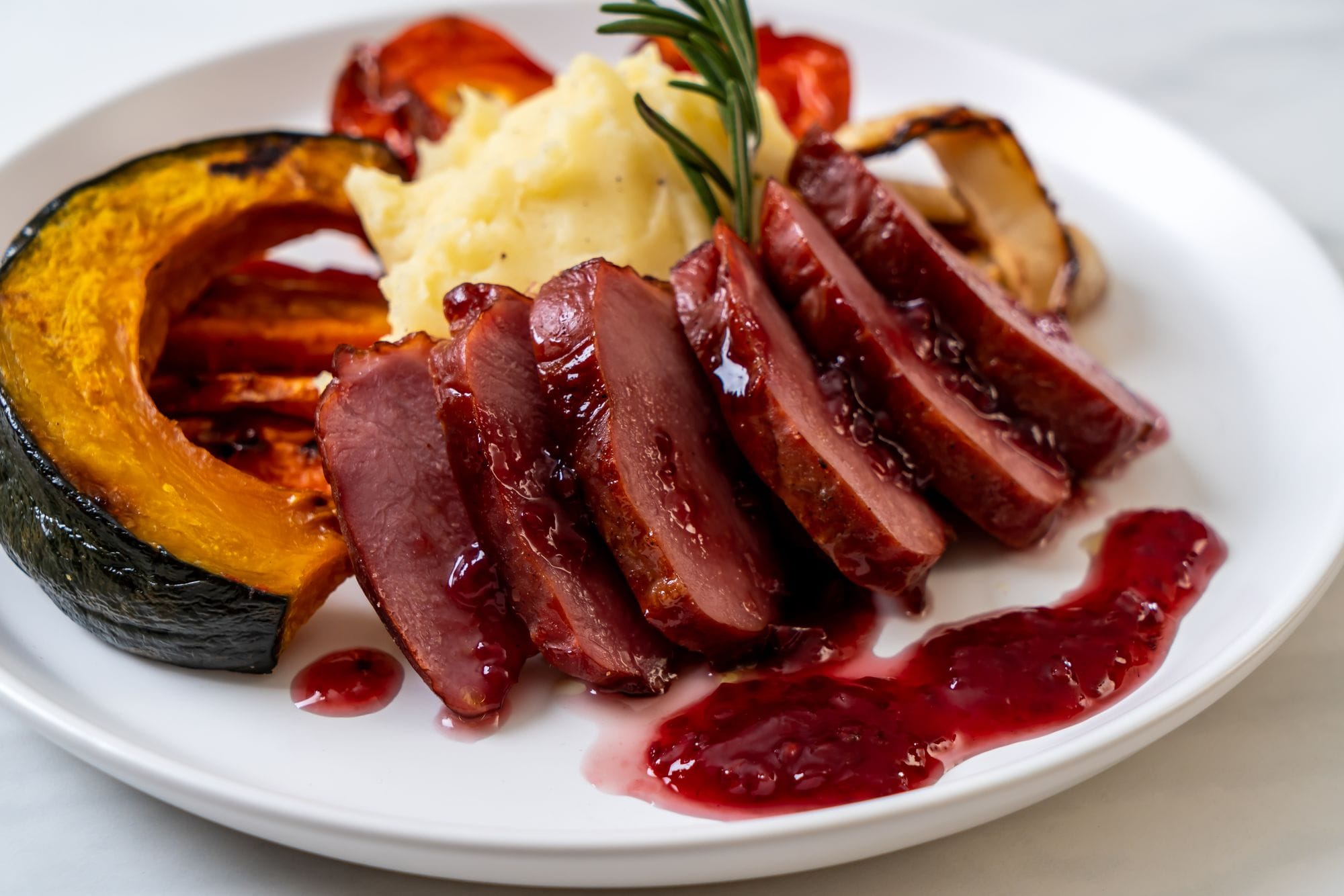 Duck Breast with Beetroot and Blackberries