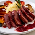 Duck Breast with Beetroot and Blackberries